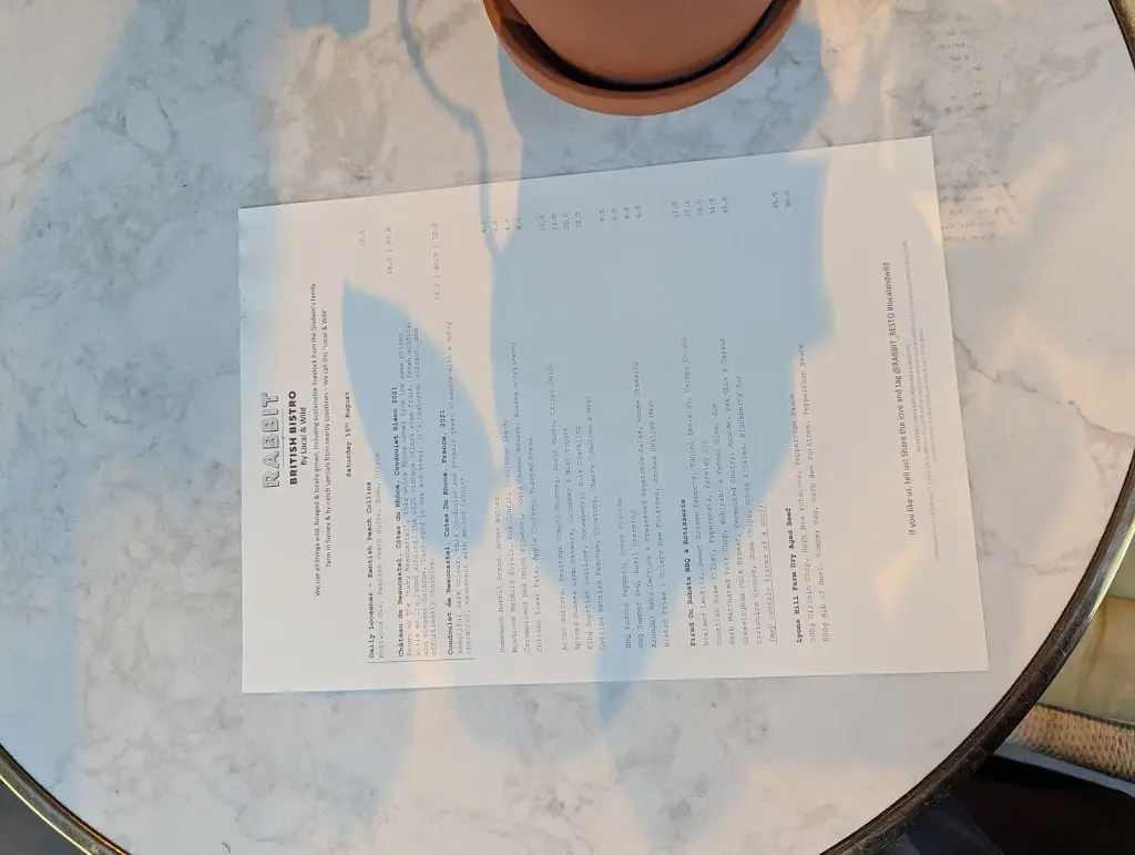 Menu_Rabbit British Bistro_Chelsea_image_3