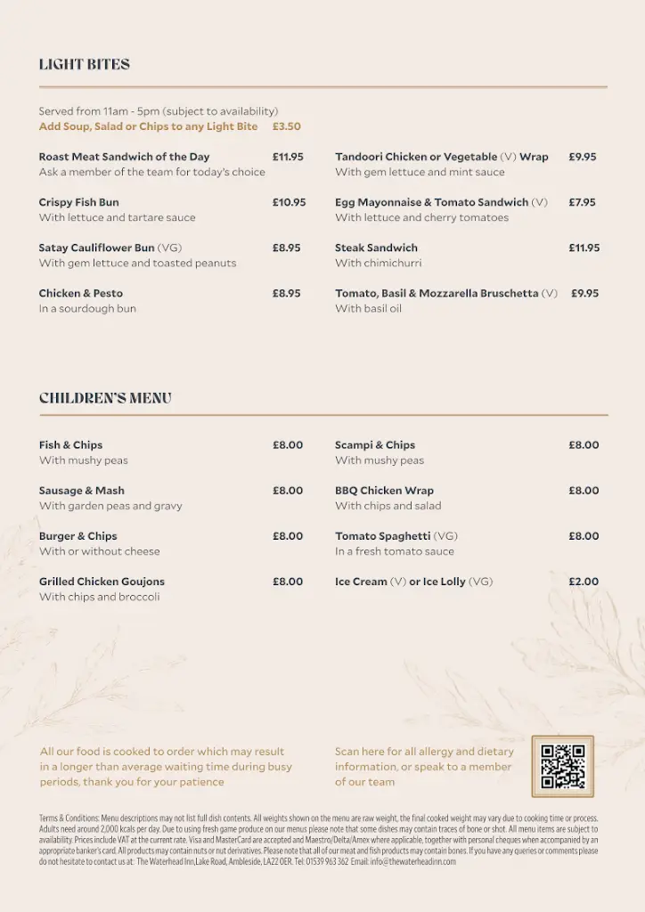 Menu_The Waterhead Inn_Ambleside_image_1