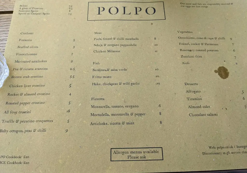 Menu_POLPO Italian Restaurant Chelsea_Chelsea_image_3