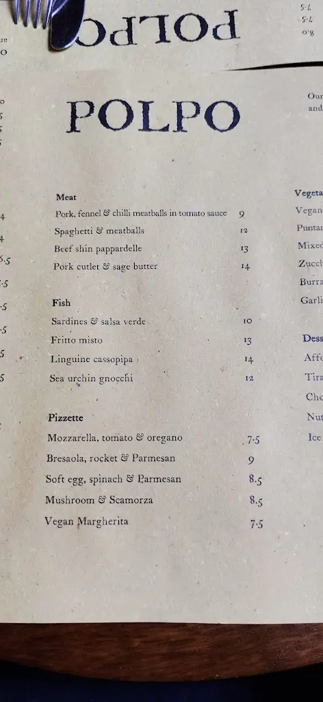 Menu_POLPO Italian Restaurant Chelsea_Chelsea_image_4