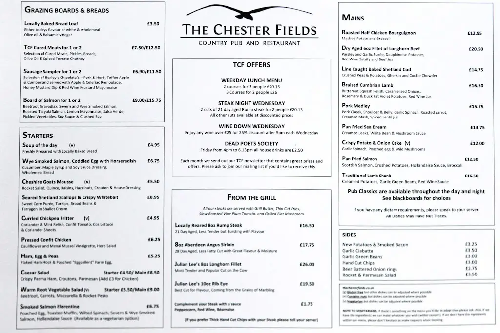 Menu_The Chester Fields Country Pub, Restaurant & Wedding Venue_Cheshire West and Chester_image_1
