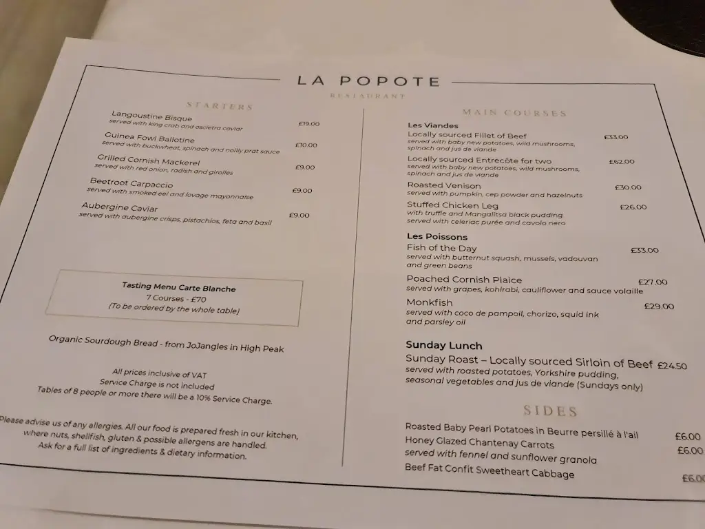 Menu_La Popote Restaurant_Cheshire East_immagine_2