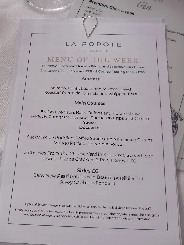Menu_La Popote Restaurant_Cheshire East_immagine_3