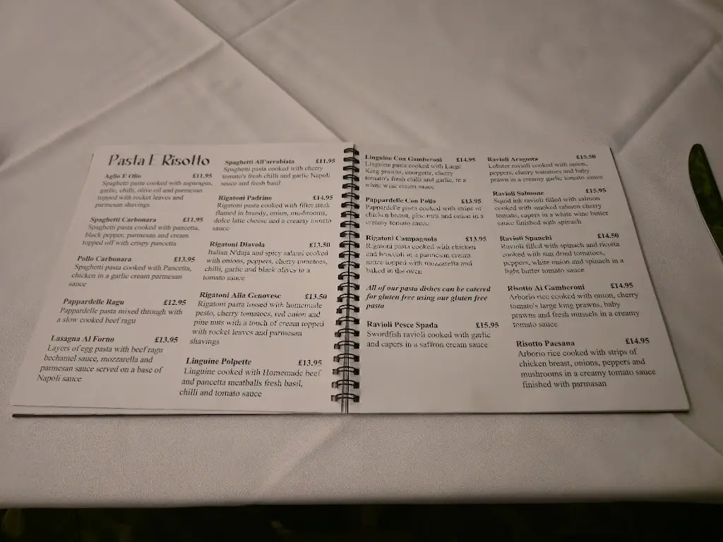 Menu_Il Padrino_Cheshire East_image_1