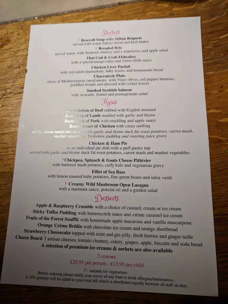 Menu_The Black Horse_Chicksands_image_3