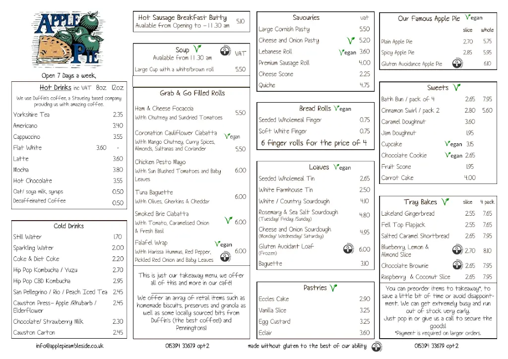Menu_The Apple Pie Cafe and Bakery_Ambleside_image_2