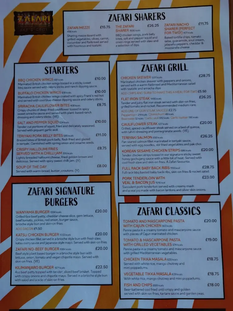 Menu_Zafari Bar and Grill_Chessington_image_2