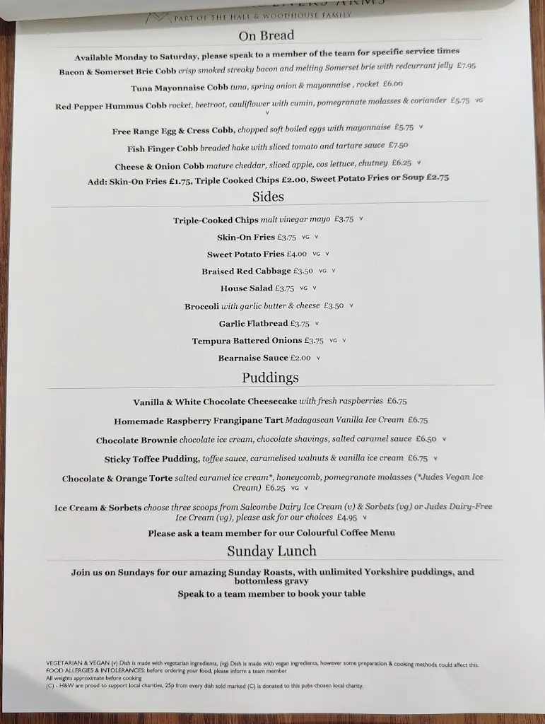 Menu_The Gardeners Arms_Ardingly_image_1