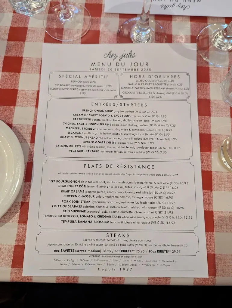 Menu_Chez Jules in Chester_Chester_image_2