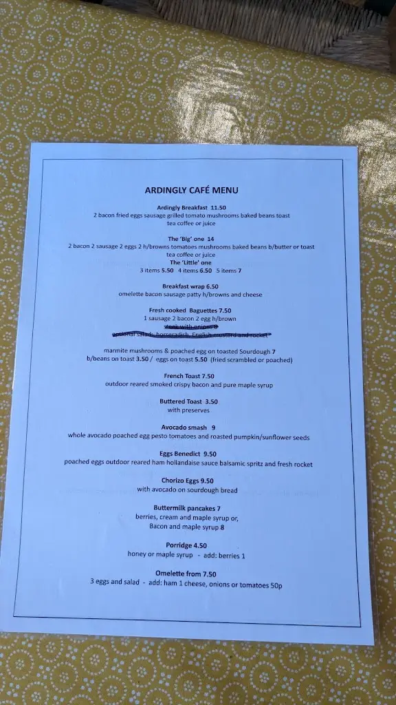 Menu_Ardingly Café_Ardingly_image_4