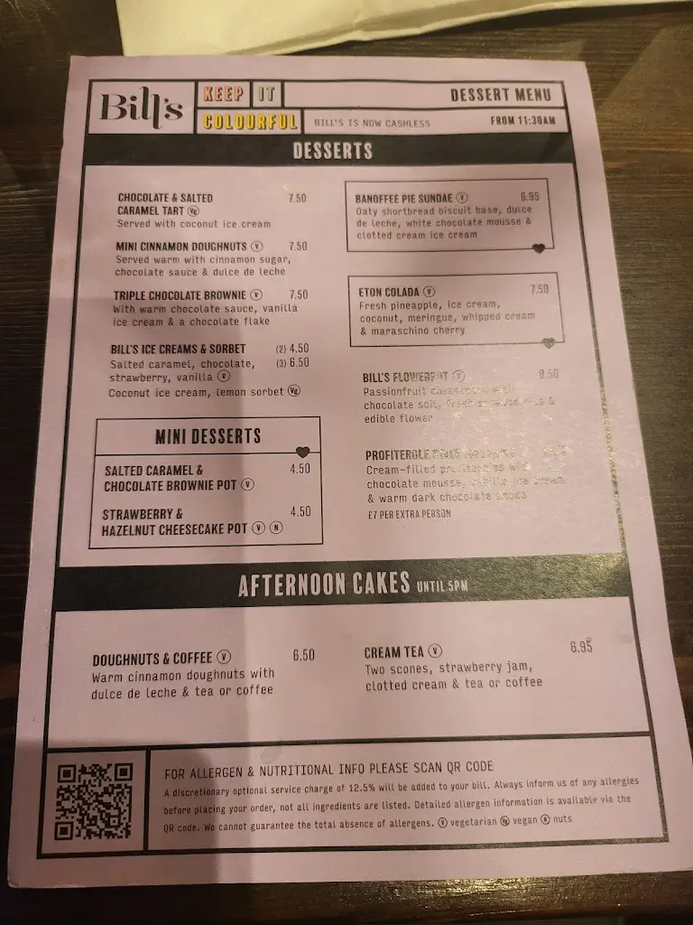 Menu_Bill's Chichester Restaurant_Chichester_image_2