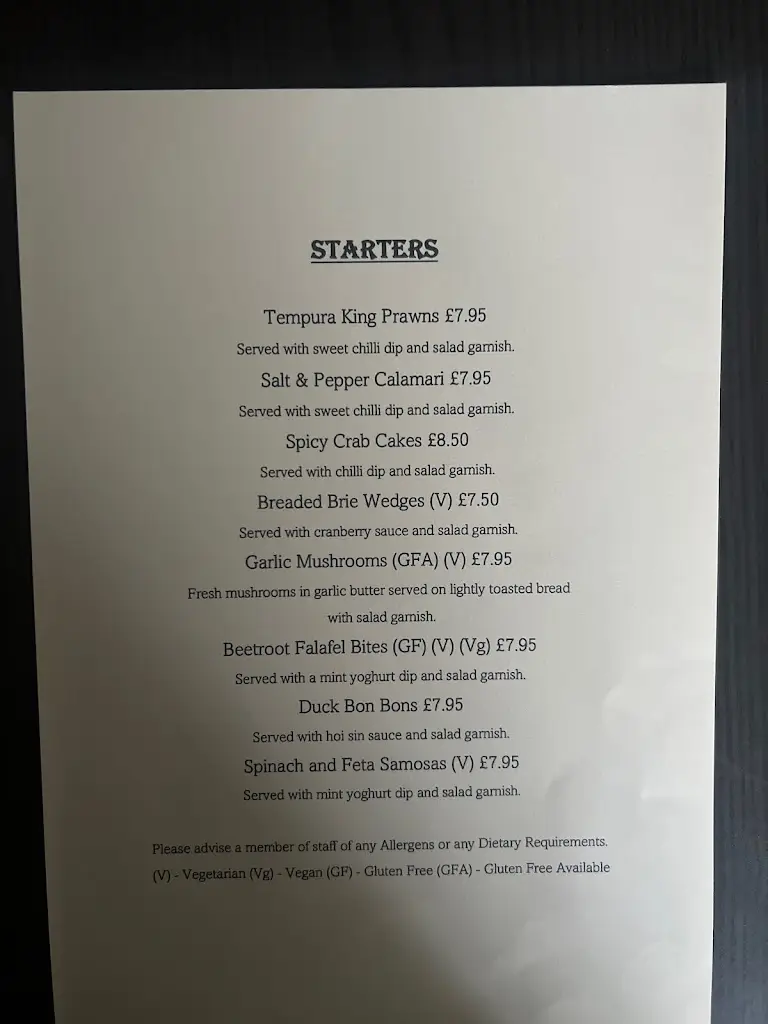 Menu_The Somerset Wagon_Chilcompton_image_3