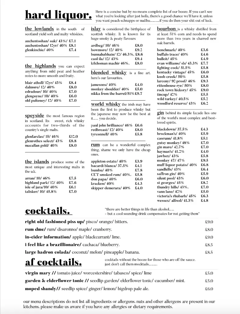 Menu_The White Hart_Chiddingfold_image_2