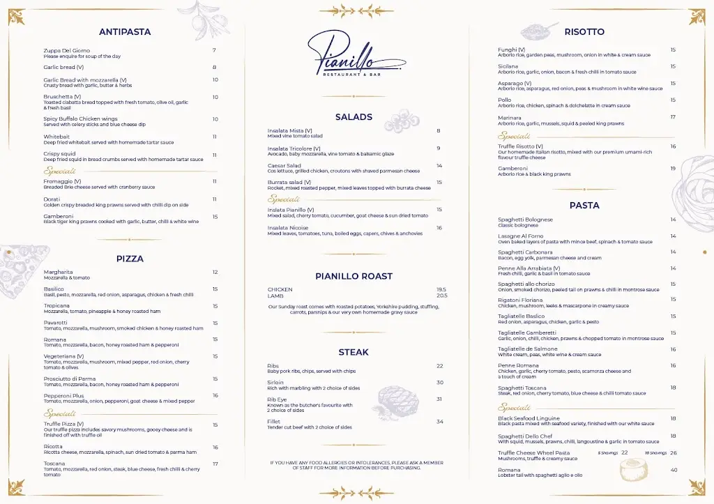 Menu_Pianillo Italian Restaurant & Bar_Chertsey_image_1