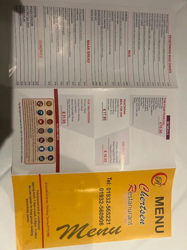 Menu_Chertsey Restaurant_Chertsey_image_2