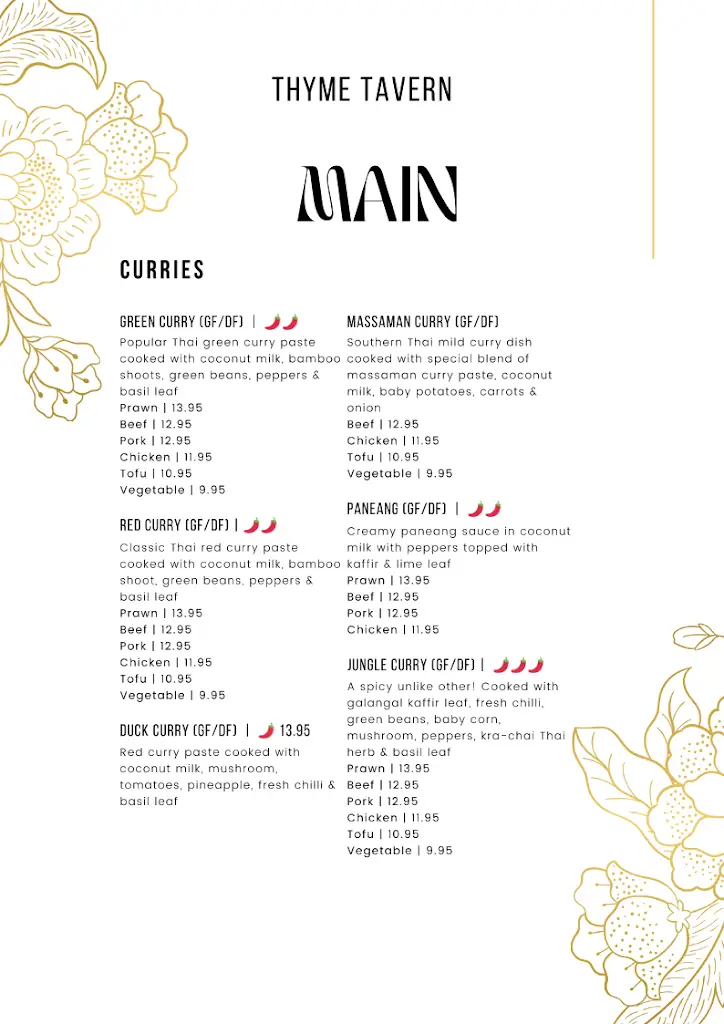 Menu_Thyme Tavern Bar and Restaurant_Chertsey_immagine_1