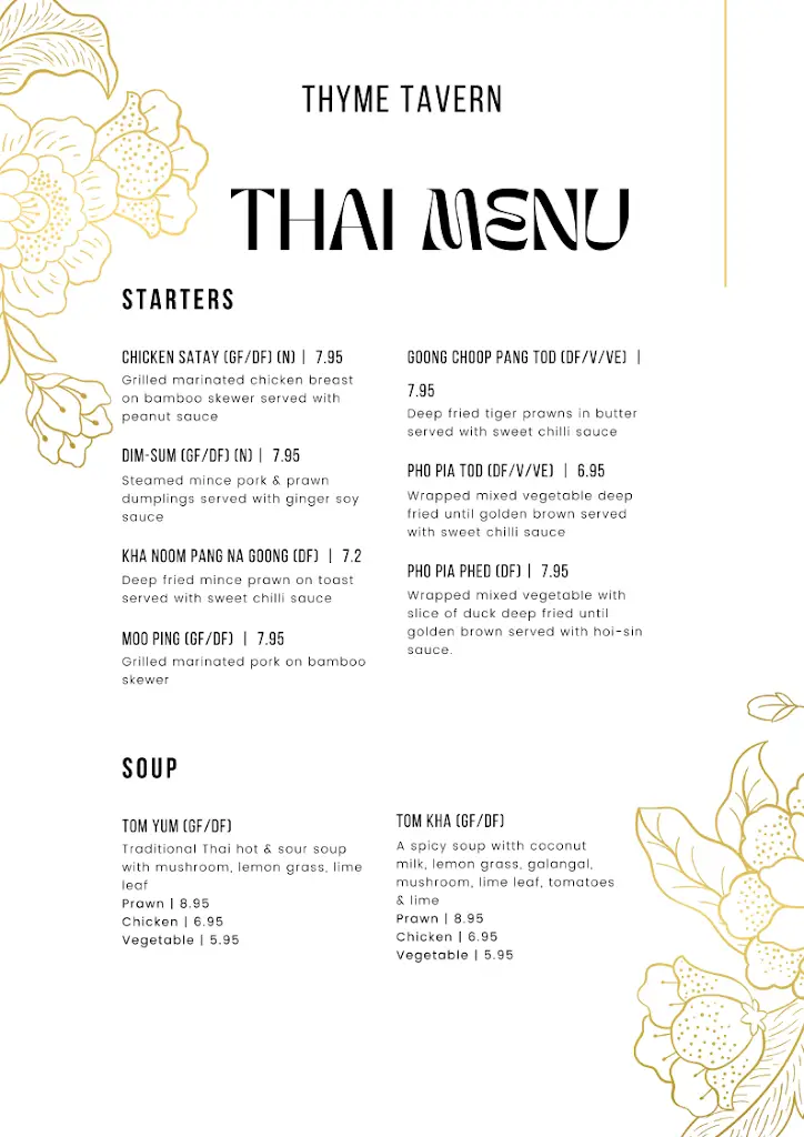 Menu_Thyme Tavern Bar and Restaurant_Chertsey_immagine_2