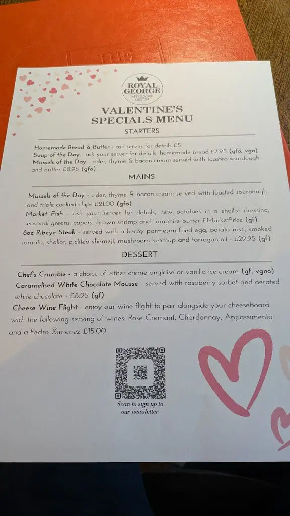 Menu_The Royal George_Appledore_image_4