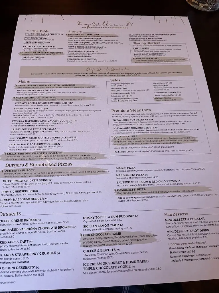 Menu_King William IV Chigwell_Chigwell_image_2