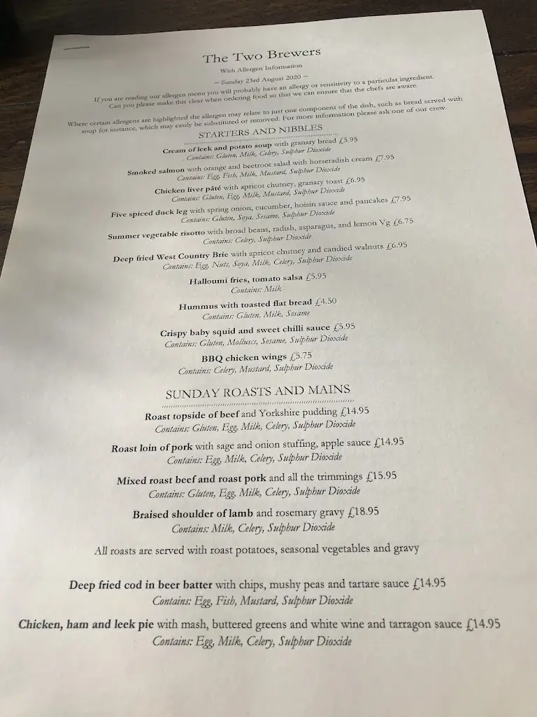 Menu_The Two Brewers_Chigwell_image_1