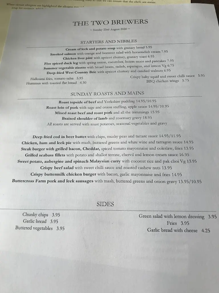 Menu_The Two Brewers_Chigwell_image_2