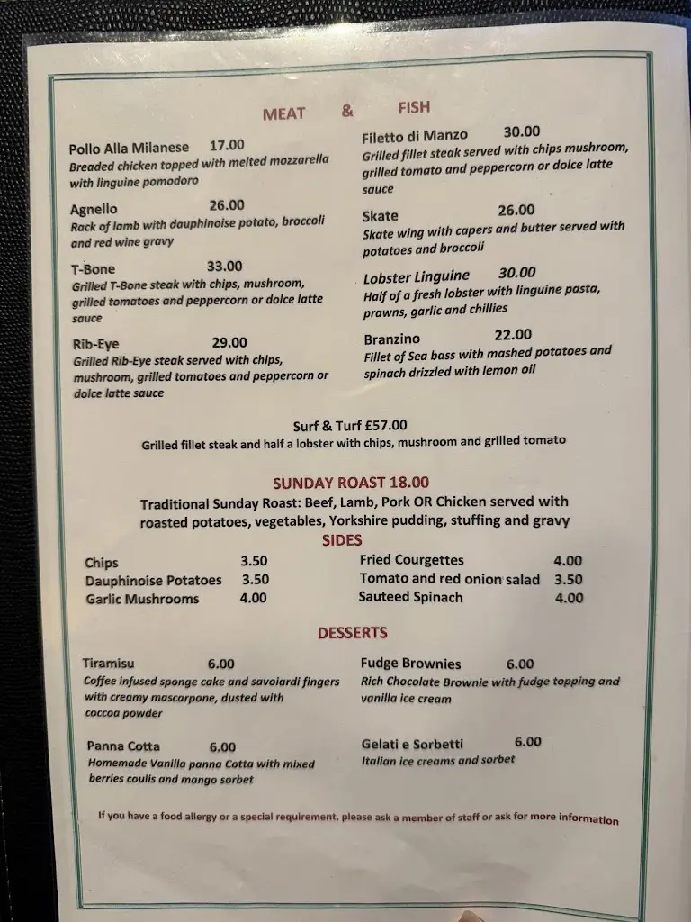 Menu_Linguine Restaurant Hainault_Chigwell_image_1