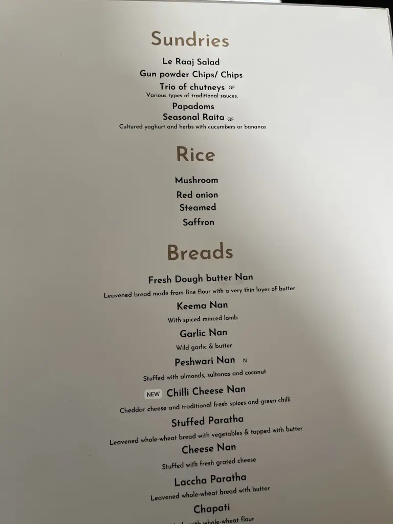 Menü_Le Raaj_Chester-le-Street_Bild_3