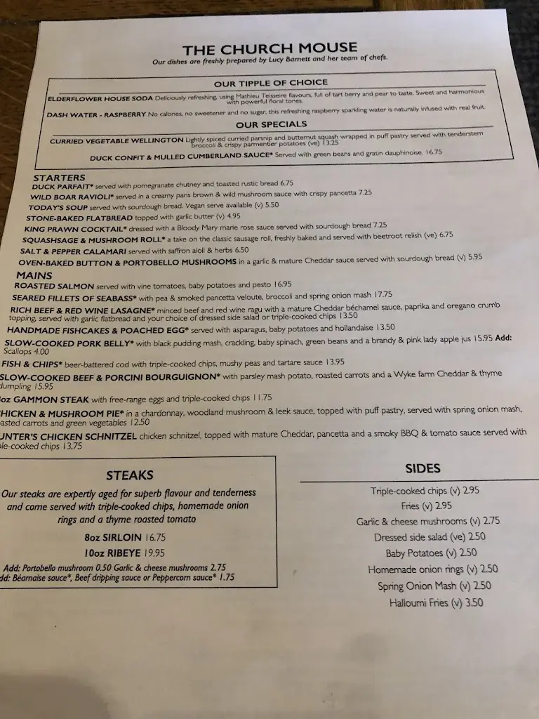 Menu_The Church Mouse_Chester-le-Street_image_2