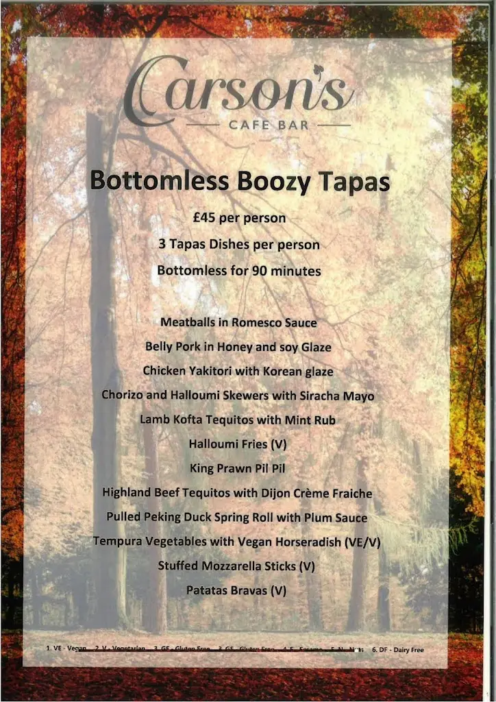 Menu_Carsons Cafe Bar_Chester-le-Street_image_2