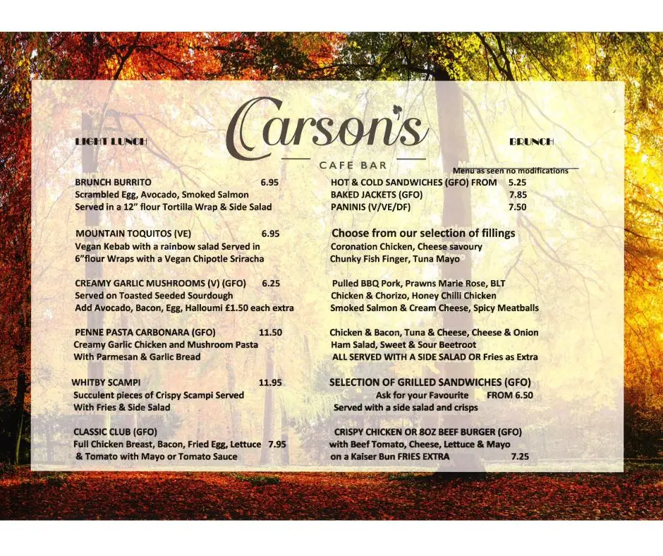 Menu_Carsons Cafe Bar_Chester-le-Street_image_4