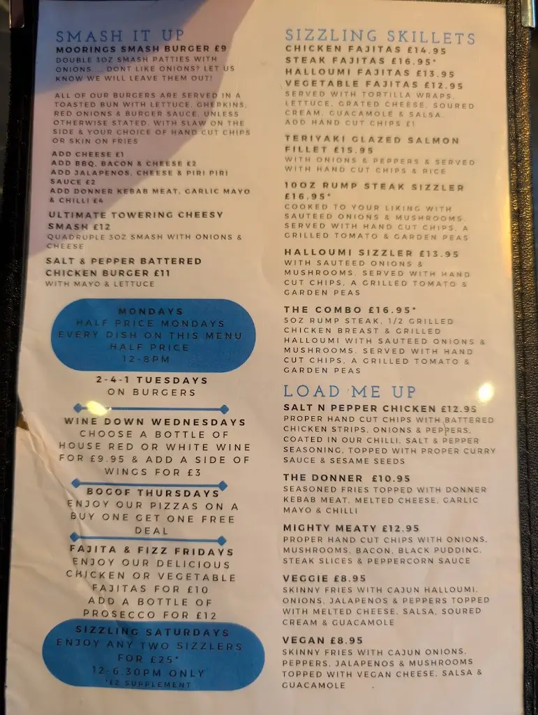 Menu_The Moorings_Chester-le-Street_image_2