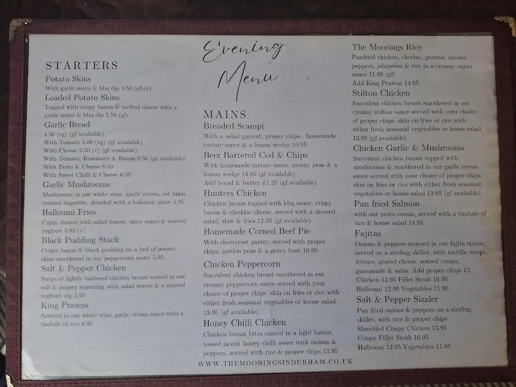 Menu_The Moorings_Chester-le-Street_image_4