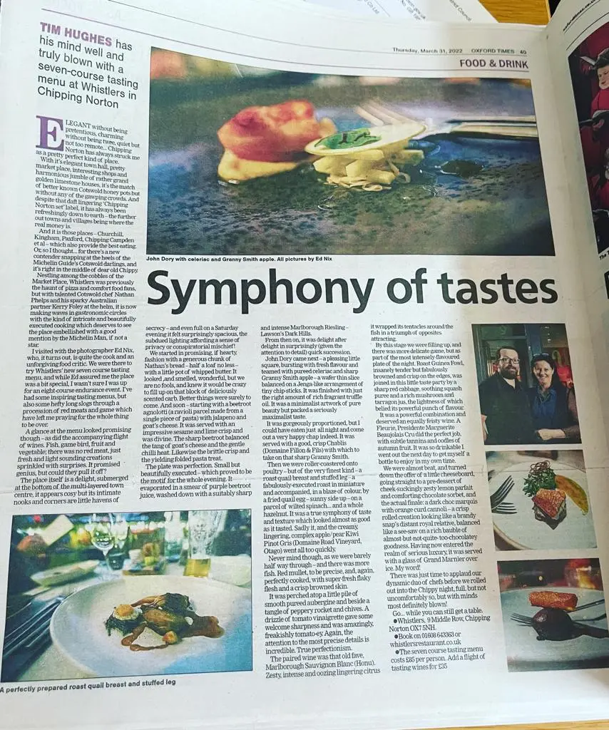 Menu_Whistlers Restaurant_Chipping Norton_image_4