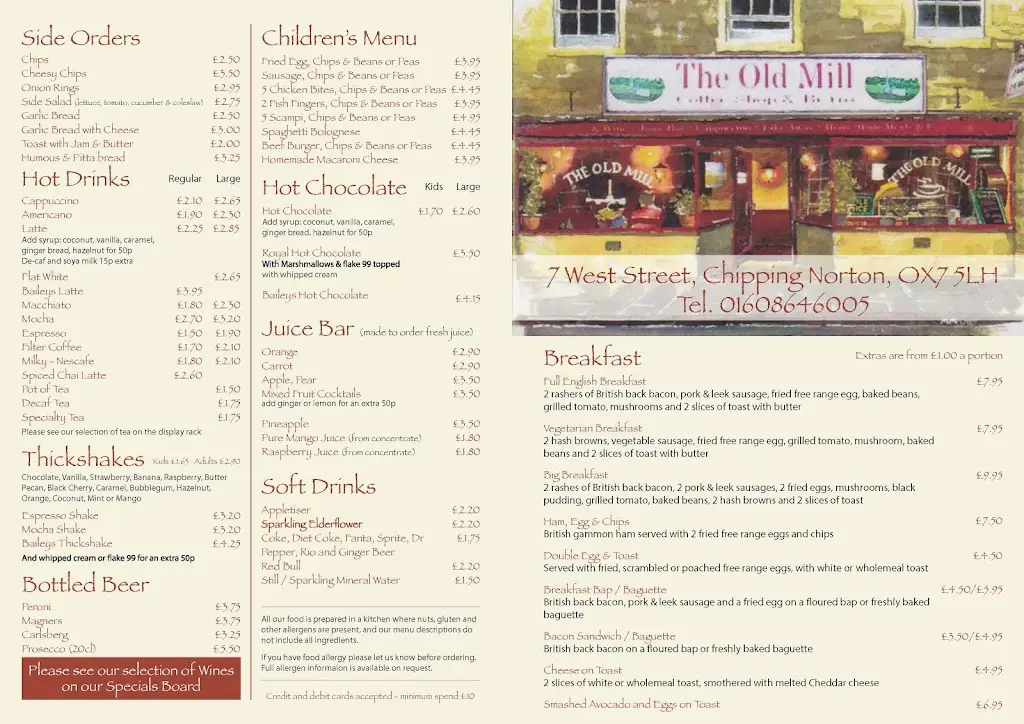 Menu_The Old Mill Coffee House & Bistro_Chipping Norton_image_4