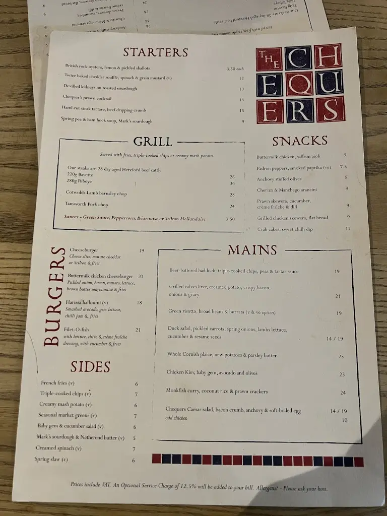 Menu_The Chequers, Cotswolds_Chipping Norton_image_3