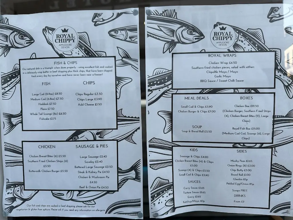 Menu_The Royal Plaice_Appledore_image_1