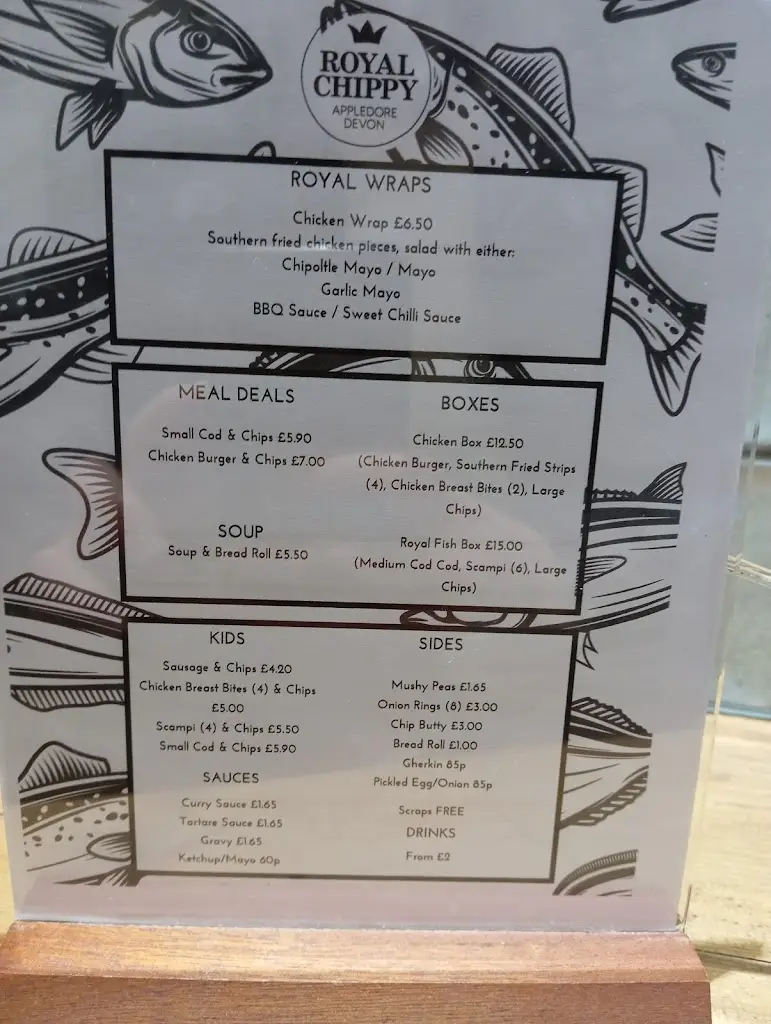 Menu_The Royal Plaice_Appledore_image_2