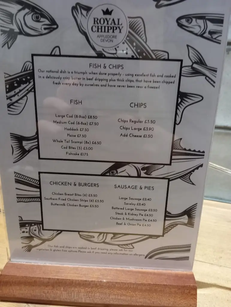 Menu_The Royal Plaice_Appledore_image_3