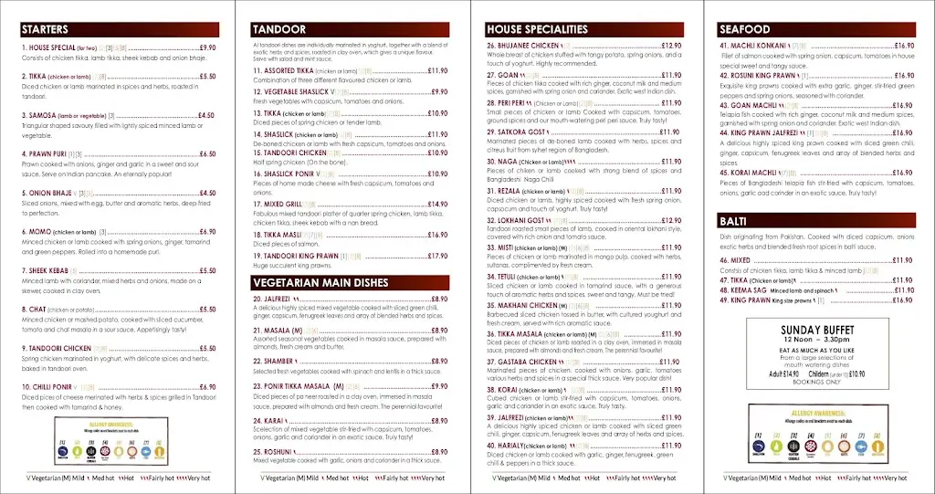 Menu_Bipul’s Kitchen_Chinnor_immagine_1