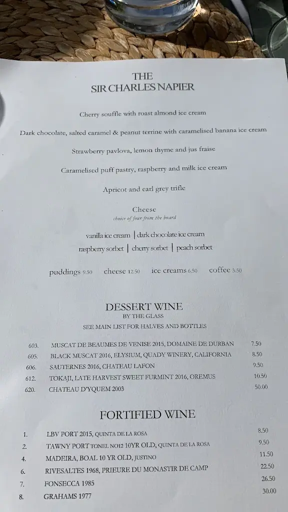 Menu_Sir Charles Napier_Chinnor_image_3