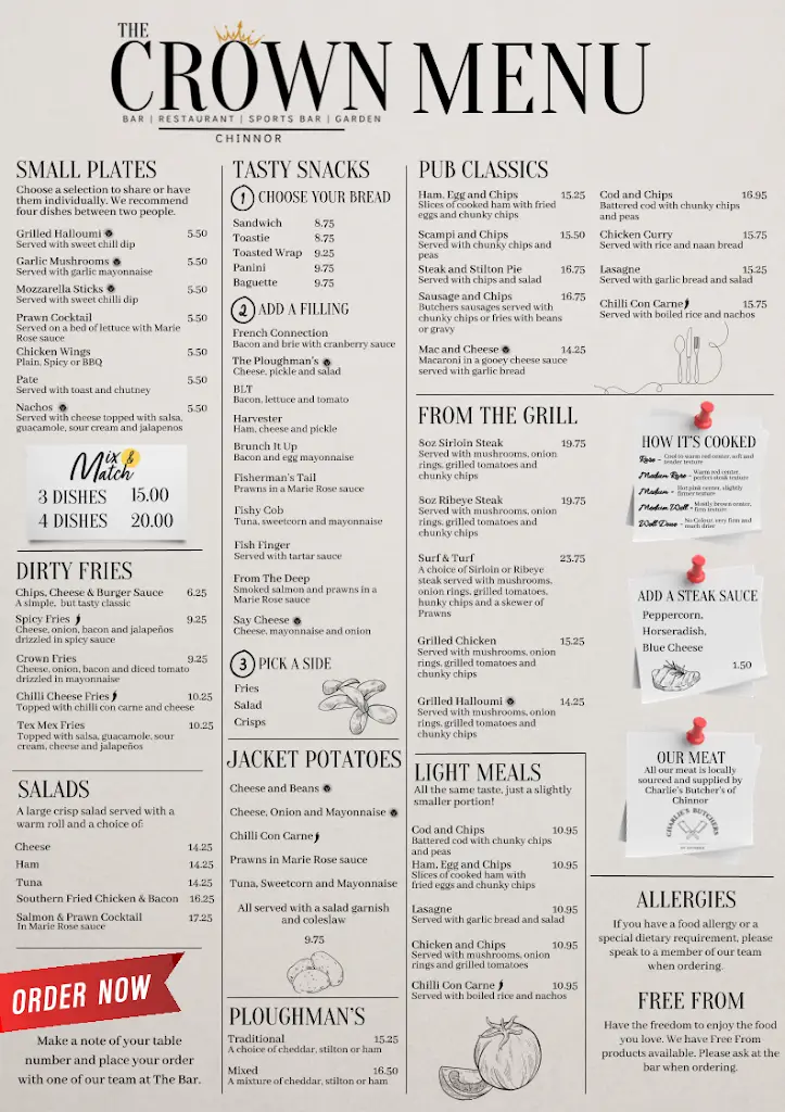 Menu_The Crown_Chinnor_image_2