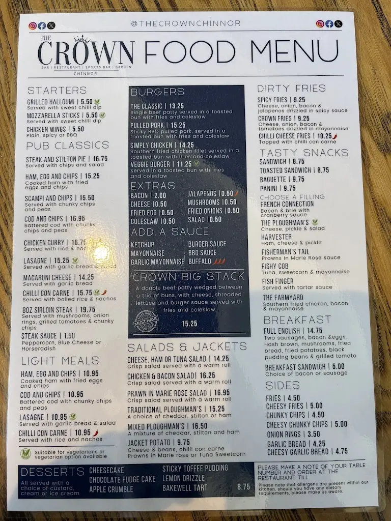 Menu_The Crown_Chinnor_image_3