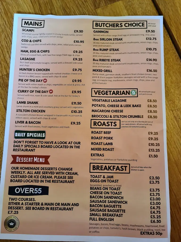 Menu_The Crown_Chinnor_image_4