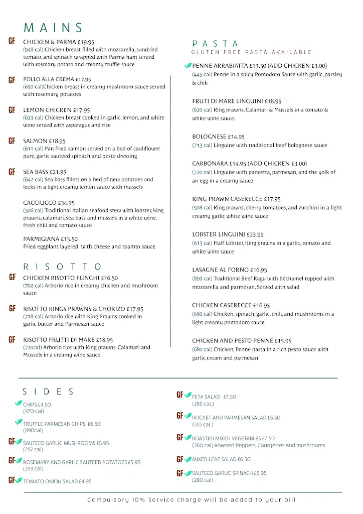 Menü_Aamore Italian Restaurant - Thame_Chinnor_Bild_1