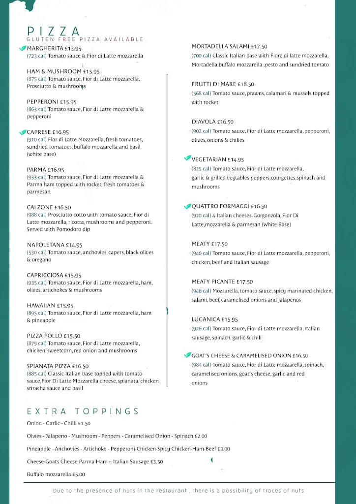 Menü_Aamore Italian Restaurant - Thame_Chinnor_Bild_2