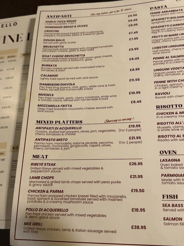 Menü_Aamore Italian Restaurant - Thame_Chinnor_Bild_4