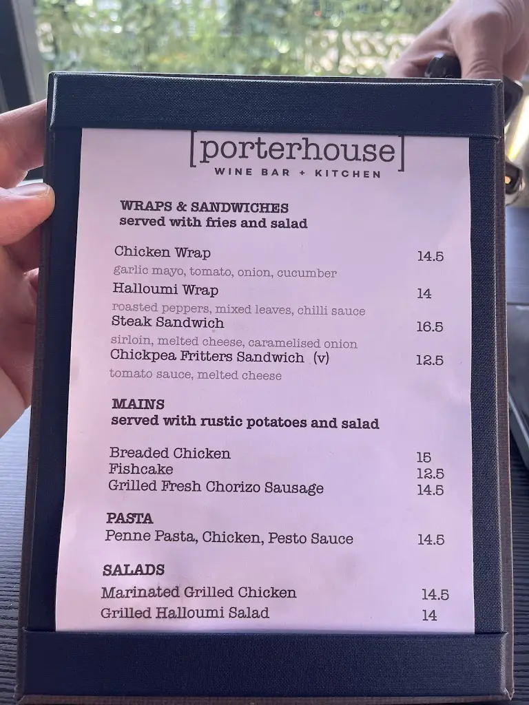 Menu_Porterhouse Wine Bar + Kitchen_Chipping Ongar_imagen_4