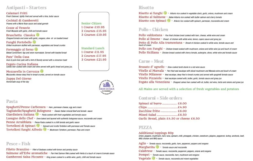 Menu_Cucina Italiana_Chipping Ongar_image_1