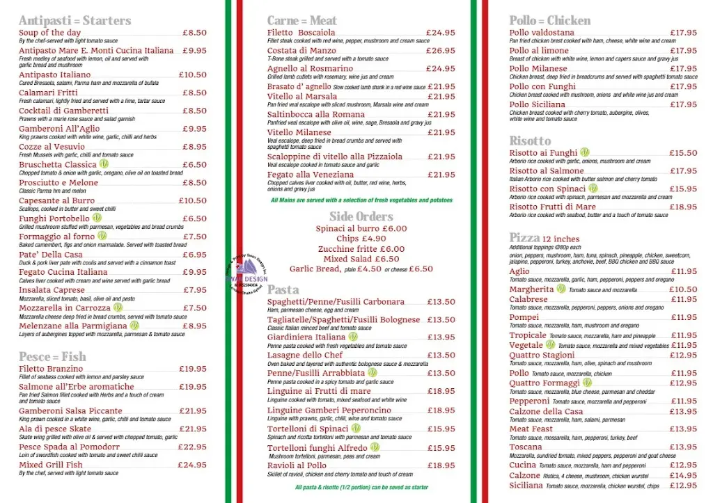 Menu_Cucina Italiana_Chipping Ongar_image_3