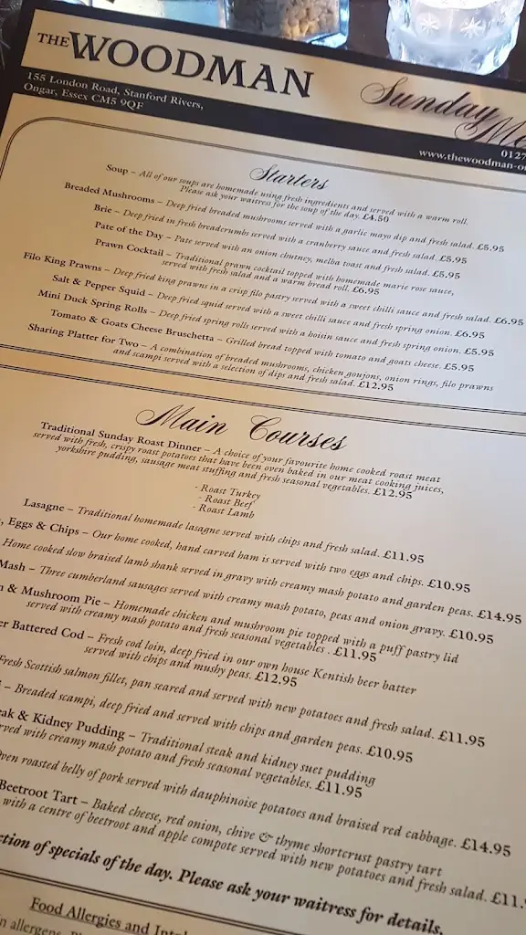 Menu_The Woodman_Chipping Ongar_image_2